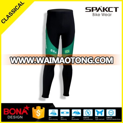 Custom coolmax gel pad cycling pants sublimation feleece men long cycling pants hotsale sportswear